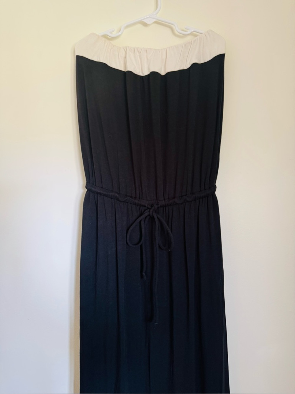 Women’s J. Crew Amie Color Block Black/White Maxi Dress, Size XS